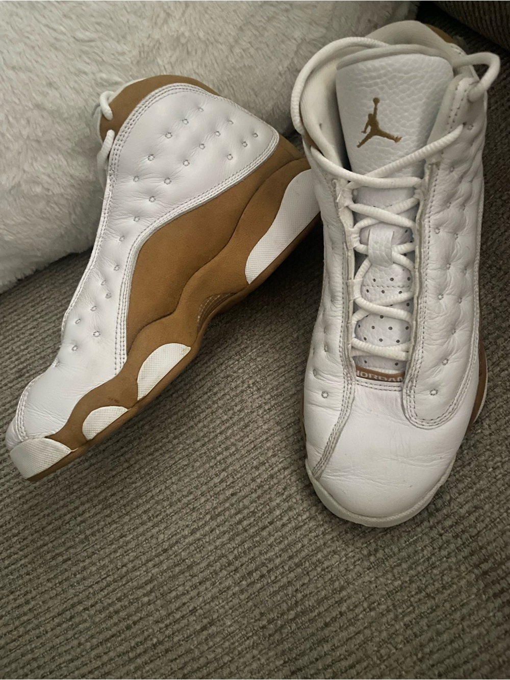 Jordan Kids Retro Sneakers - White & Brown